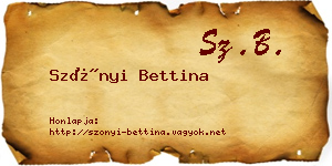 Szőnyi Bettina névjegykártya